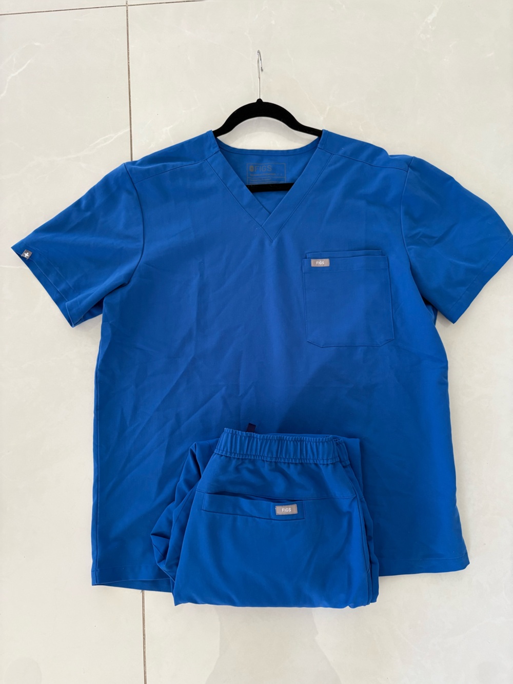Figs Technical Collection Scrub Set in Royal Blue